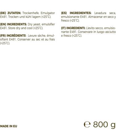 MeaVita dry yeast baking yeast bread yeast gluten-free 1000g in bag - Buy Online on GoSupps.com