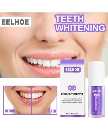 V34 Purple Toothpaste for Sensitive Teeth Whitening and Stain Removal - 2pcs - Buy Online on GoSupps.com