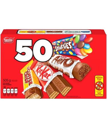 Nestle Mini Assorted Chocolate & Candy - KITKAT Coffee Crisp Aero Smarties - 505 g (Pack of 50 Mini Bars) Unflavored 50 Count (Pack of 1) - Buy Online on GoSupps.com