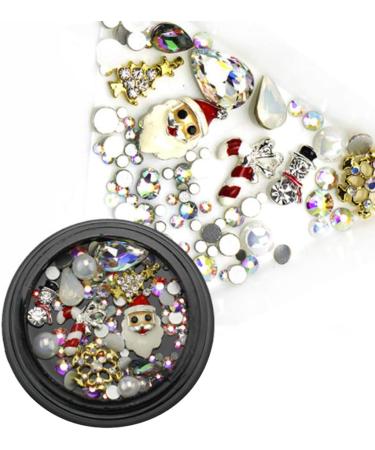 Christmas Mixed Nail Art Rhinestones Diamonds Crystals Beads Gems Nail Charms for 3d Nails Art Decoration Nail Art Supplies G312 - Buy Online on GoSupps.com