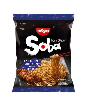 NISSIN Nissin Soba Bag Yakitori Chicken Instant Japanese Noodles with Spicy Sauce Quick Prep Asian Food 9 x 110g