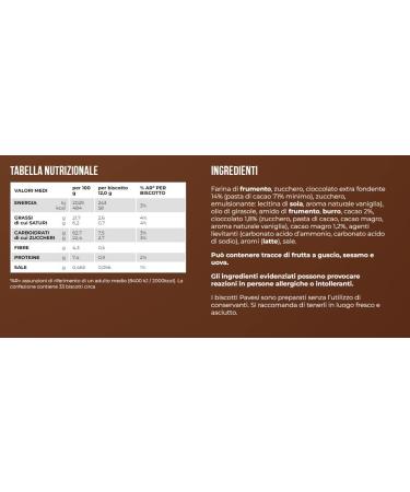  CAIYA 3X Pavesi - Extra Dark Drops 400g - Cocoa Cookies with Extra Dark Chocolate Drops - Buy Online on GoSupps.com