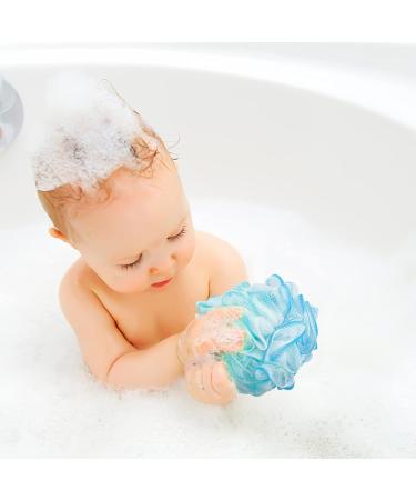 Pinsheng Extra Large Bathing Sponge | 4 Pack Soft Soap Sponge Puff with Hanging | Body Peeling & Massage Mesh-Luffa Balls - Buy Online on GoSupps.com