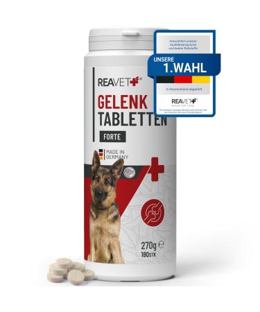 Reavet joint tablets Dog I 180 pieces for 12 months I joints tablets for dogs with green lip mussel I after treated osteoarthritis arthritis joint tablets dog joint tablets forte 180stk.