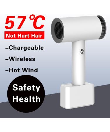 Cordless Hair Dryer Wireless Hair Dryer Hot/Cold Air Portable Travel Blow Dryers Rechargeable Lightweight Hair Dryer for Women Kids Outdoor Camping Beaches - Buy Online on GoSupps.com