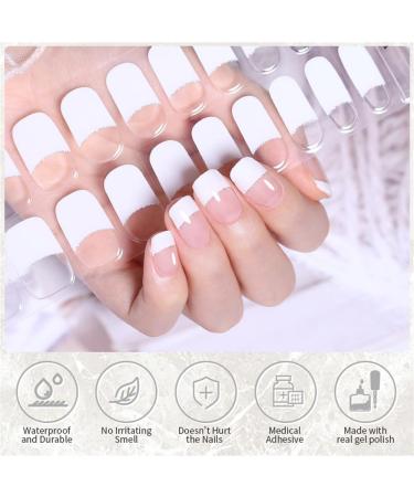 Glam Gelz Nail Sticker Semi Cured Gel Nail Strips Long Lasting Gel Nail Stickers Peel And Stick Nails Long Lasting Self-Adhesive Gel Nail Stickers (20) - Buy Online on GoSupps.com