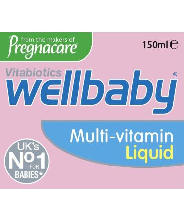 4 Pack Wellbaby 6 Months - 4 Years Old 14 Essential Multivitamin (Including Vitamin D) 150ml per Bottle (600ml in Total) - Buy Online on GoSupps.com
