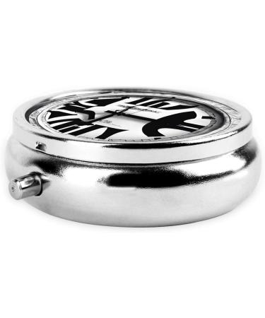 Musical Theme Mini Round Pill Box | 3 Compartment Portable Organizer for Travel Home & Office - Buy Online on GoSupps.com
