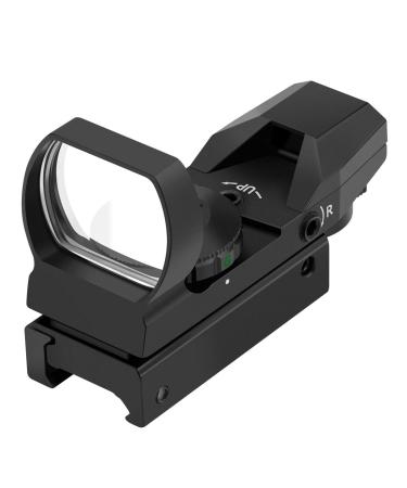 Feyachi RS-29 Reflex Sight, Red & Green Illuminated 4 Reticles Red Dot Sight Gun Sight with 20mm Picatinny Rail, 1x22x33mm