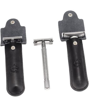 Genuine Leather Case Razor Protective Travel Case RIVERLAKE for Safety Razor's Double Edge Safety Case Cover Shaving Pouch Holder/Travel Case Black - Buy Online on GoSupps.com