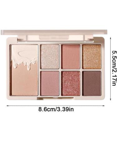 Eyeshadow Palette 7 Colours Eye Makeup Palette Ultra Pigmented Glitter Matte Shimmer Makeup Eye Shadow Powder Long Lasting Blendable Natural Brilliant Smooth Powder Eyeshadow Powder Palettes Dtt - Buy Online on GoSupps.com