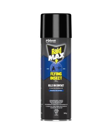 Raid MAX Flying Insect Killer and Mosquito Repellent Insect Killer Spray for Indoor and Outdoor Use Kills Bugs on Contact 500g Can
