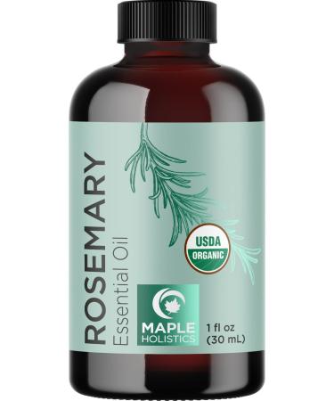 Organic Rosemary & Pumpkin Seed Oils - USDA Certified Essential Oil for Hair, Skin & Nails - Aromatherapy Benefits - Buy Online on GoSupps.com