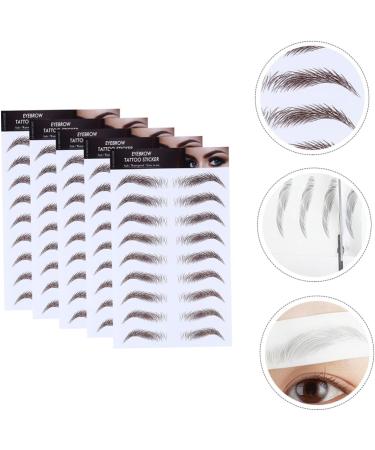 Angoily 5pcs Eyebrow Stickers Eyebrow Grooming Shaping Makeup Sticker Imitation Eyebrow Artificial 6d Set - Buy Online on GoSupps.com