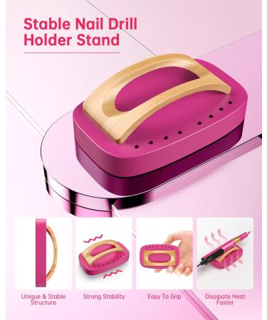 YBLNTEK Cordless Nail Drill Holder Stand Wooden Nail Drill Bits Holder Cuticle Remover Drill Bits Holder Electric Nail File Bits Stand Organizer for Manicure Pedicure Tools Nail Salon Home - Buy Online on GoSupps.com