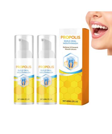 2PC propolis oral instant treatment spray propolis oral instant treatment spray tooth -upwearing mouthwash refreshing breath propolis oral health spray teeth total care mouthwash