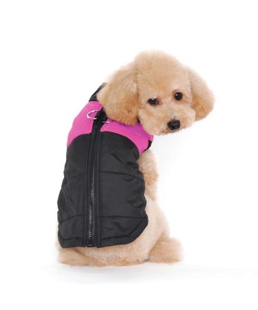 Ectkuee Winter Warm Pet Dog Clothes Small Waterproof Dog Coat Jacket Winter Quilted Padded Puffer Pet Clothes 5XL rose