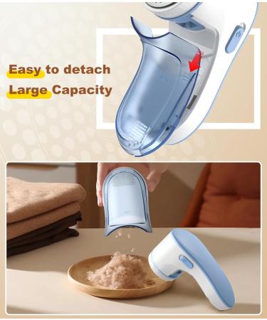 Fabric Shaver & Lint Remover for Clothes - Quick & Effective Sweater Shaver with Stainless Steel Blades (Blue & White) - International Shipping Available - Buy Online on GoSupps.com