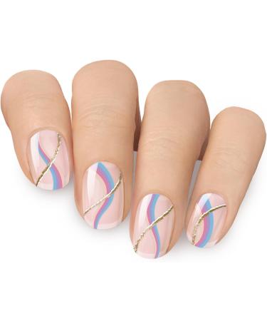 MOYOU LONDON Semi Cured Gel Nail Strips - Easy Apply & Remove | Salon-Quality Manicure | Buy 3 Get 1 Free UV Lamp Included - Buy Online on GoSupps.com