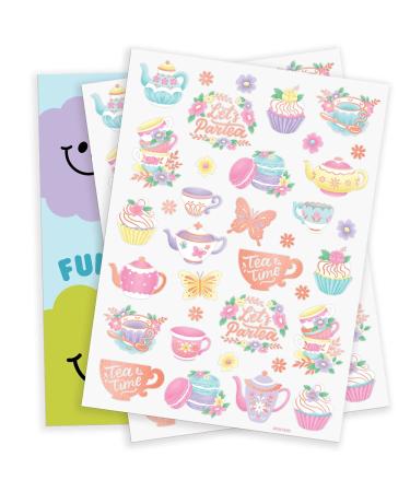 xo Fetti Tea Party Temporary Tattoos - 48 Glitter Styles | Partea Birthday Party Supplies - Buy Online on GoSupps.com