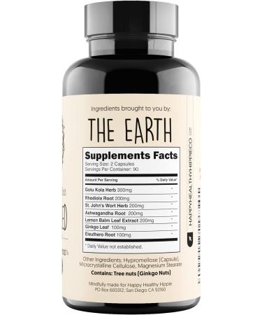 Joy-Filled Mood Support Supplement with St Johns Wort | Stress Relief Energy Supplements | 100% Plant-Based Herbal Adaptogens | 180 ct - Buy Online on GoSupps.com