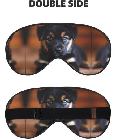 Puppies Dog Print Double-Sided Eye Mask | Soft Light Blocking Sleep Enhancer | International Shipping Available - Buy Online on GoSupps.com
