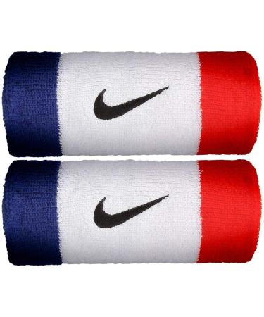 Nike Swoosh DOUBLEWIDE Wristbands - Habanero Red/Black | OSFM - Buy Online on GoSupps.com