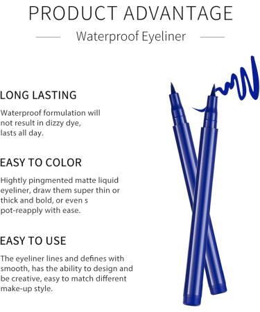 Matte Liquid Eyeliner Probuk 12 Colors Neon Liquid Eyeliner Waterproof Eyeliner Waterproof Matte Color Eyeliner Long Lasting Waterproof Smudge-Proof Highly Pigmented for Wedding and Party 12# - Buy Online on GoSupps.com