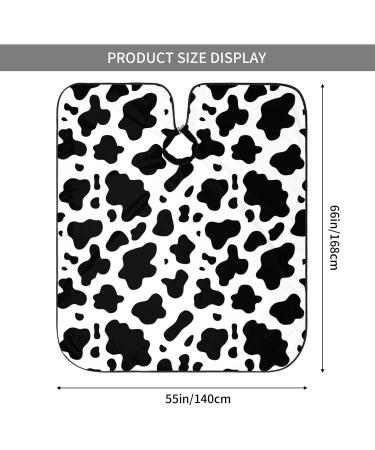 Buy Professional Haircut Cape | Blue Elephants & Cow Print Hairdressing Apron Adjustable Snap Closure - Buy Online on GoSupps.com