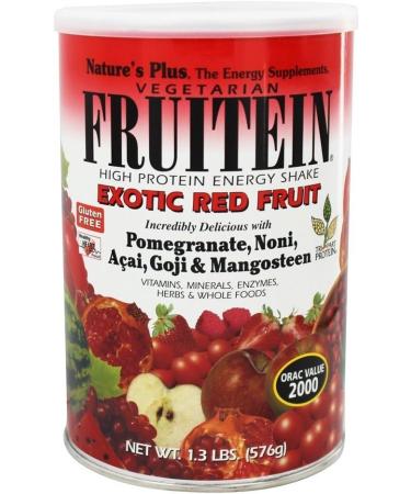 Buy Nature's Plus Fruitein Exotic Red Fruit Powder - 1.3 lb | Vegan Protein Shake for Healthy Living - Buy Online on GoSupps.com