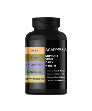 ACAPPELLA GABA Supplement Ashwagandha Capsule 5 HTP L Theanine L Tryptophan Emotional Mood Support Supplement for Men and Women (1)