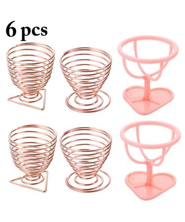 Rose Gold Beauty Sponge Holders - Set of 6 Pink Carbon Steel Organizers for Makeup Sponges - Buy Online on GoSupps.com