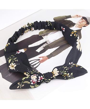 6pcs Vintage Elastic Bow Hair Bands for Women - Solid Color Hair Accessories for All Styles - Buy Online on GoSupps.com