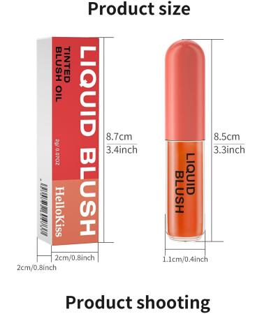 Tinted Blush Oil Hydrating Blush Oil Lightweight Long-wearing Blush Oil Tint Waterproof Blendable Liquid Blush For Your Instant Perfect Shade Pochy 03# - Buy Online on GoSupps.com