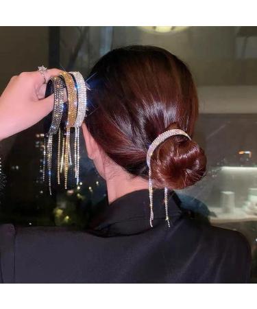 Zeaybsr Large Rhinestone Hairpin - Stylish Ponytail Buckle & Hair Accessories for All Hair Types - Buy Online on GoSupps.com