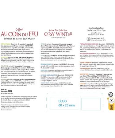 Cosy Winter Les 2 Marmottes French Herbal Tea Colletion Coffret Au Coin Du Feu 8 Infusions 96 Sachet Tea Bags Individually Packet - Buy Online on GoSupps.com