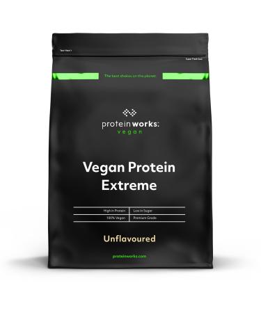 Protein Works - Vegan Protein Extreme | 29g Plant Based Protein | Added Vitamin Blend | 57 Servings | Unflavoured | 2kg Unflavoured 2kg