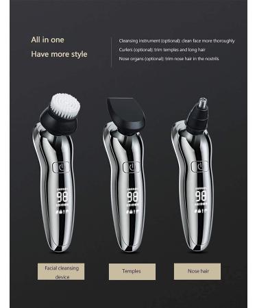 Buy Electric Razor for Men - Waterproof Rotary Facial Shaver Portable & Cordless with Nose Hair Trimmer & Cleansing Brush - Buy Online on GoSupps.com