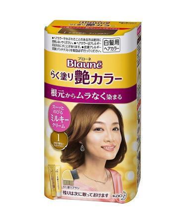Kao Blaune Easy Painting Gloss Hair Color - 1 Light Brown (Green Tea Set)