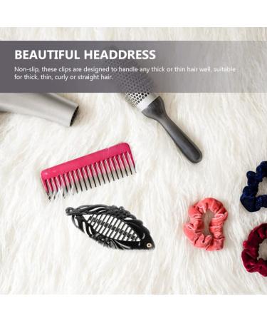 FRCOLOR Banana Hair Clips 6pcs - Flexible Hair Comb & Ponytail Holder for Women and Girls - Buy Online on GoSupps.com