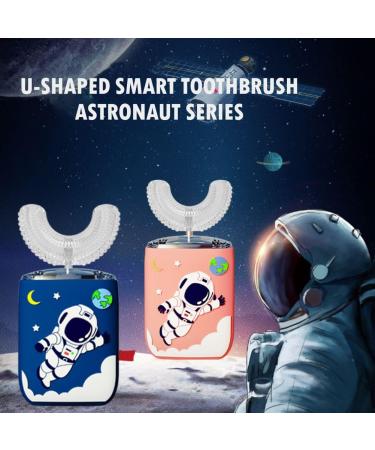 Rgdood USB Rechargeable U-Shaped Electric Toothbrush for Kids 2-12 | 6 Smart Modes, 2 Brushing Heads, 360 Oral Cleaning | Autobrush Toothbrush in Spaceman Blue - Buy Online on GoSupps.com