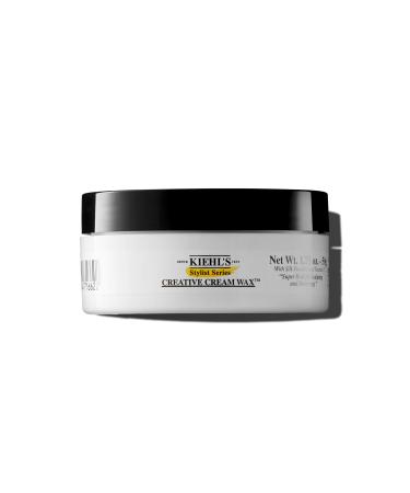 Kiehl's Stylist Series Creative Cream Wax Non-greasy Hair Wax for Medium to Coarse Hair Shape & Sculpt with Superior Hold with Silk Powders to Absorb Oil and Vitamin E to Soften Hair - 1.75 oz
