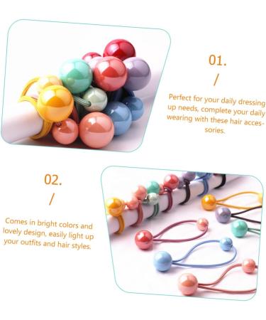FRCOLOR 28 Pairs Headband Color Hair Tie Hair Ties for Girls Ponytail Holders Small Hair Ties Hair Knockers for Girls Girl Hair Ties Hair Ties with Balls Acrylic Bead Baby Little Girl - Buy Online on GoSupps.com