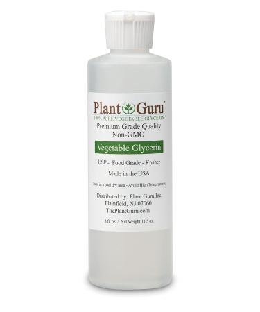 Vegetable Glycerine/Glycerin 8 oz. USP Food Grade Kosher - Great for Skin  Hair  Face  Body  Crafts and DIY Soap Making. 8 Ounce (Pack of 1)