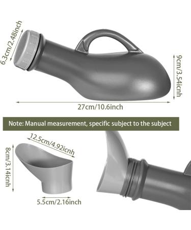 1000ml Unisex Portable Urinal Bottle with Screw Lid - Plastic Pee Bottles for Women & Men - Emergency Toilet Solution - Buy Online on GoSupps.com