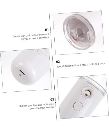 BIUDECO Nanometer Sprayer Nano Facial Sprayer Cool Mist Sprayer Moisturizing Shrink Pores Humidifier White - Buy Online on GoSupps.com