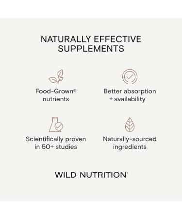 WILD NUTRITION Food-Grown Vitamin B12 Plus | 30 Capsules | Vegan-Friendly Supplement for Psychological Function and Immune Support - Buy Online on GoSupps.com