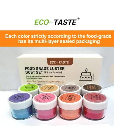 8-Color Luster Dust Set (3g each) for Cake, Fondant, Gum Paste - Set 1 - Buy Online on GoSupps.com