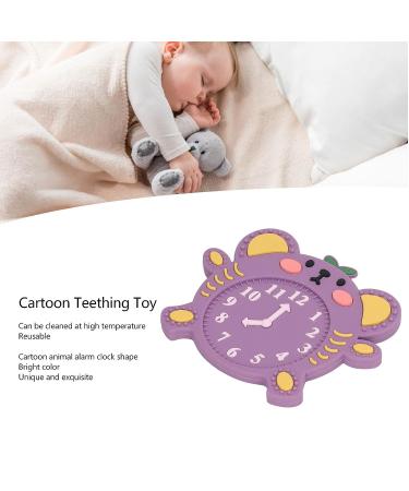 Teething Toy  Soft Silicone Cute Cartoon Animal Alarm Clock Shaped Oral Motor Chewy Tool Gum Relief for Boys and Girls Infants Toddlers(Type 1) - Buy Online on GoSupps.com
