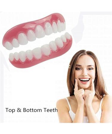 Xzlzmd Cosmetic Dentures | Pebble Veneers for Perfect Upper & Lower Jaw | 10 Pairs for a Stunning Smile - Buy Online on GoSupps.com